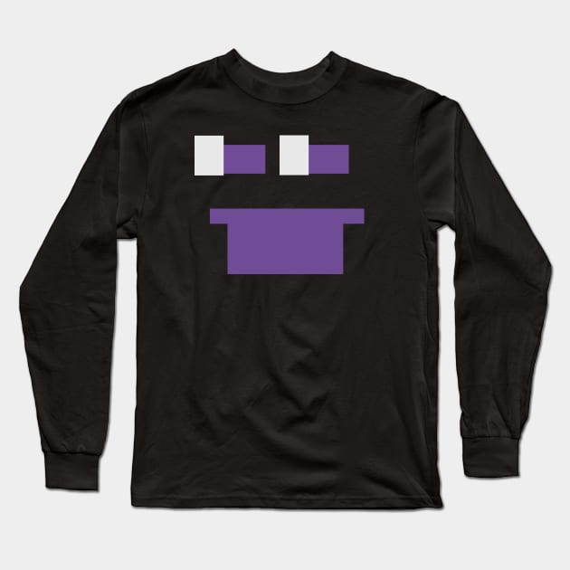 Purple Guy Smile Long Sleeve T-Shirt by Pi Guy
